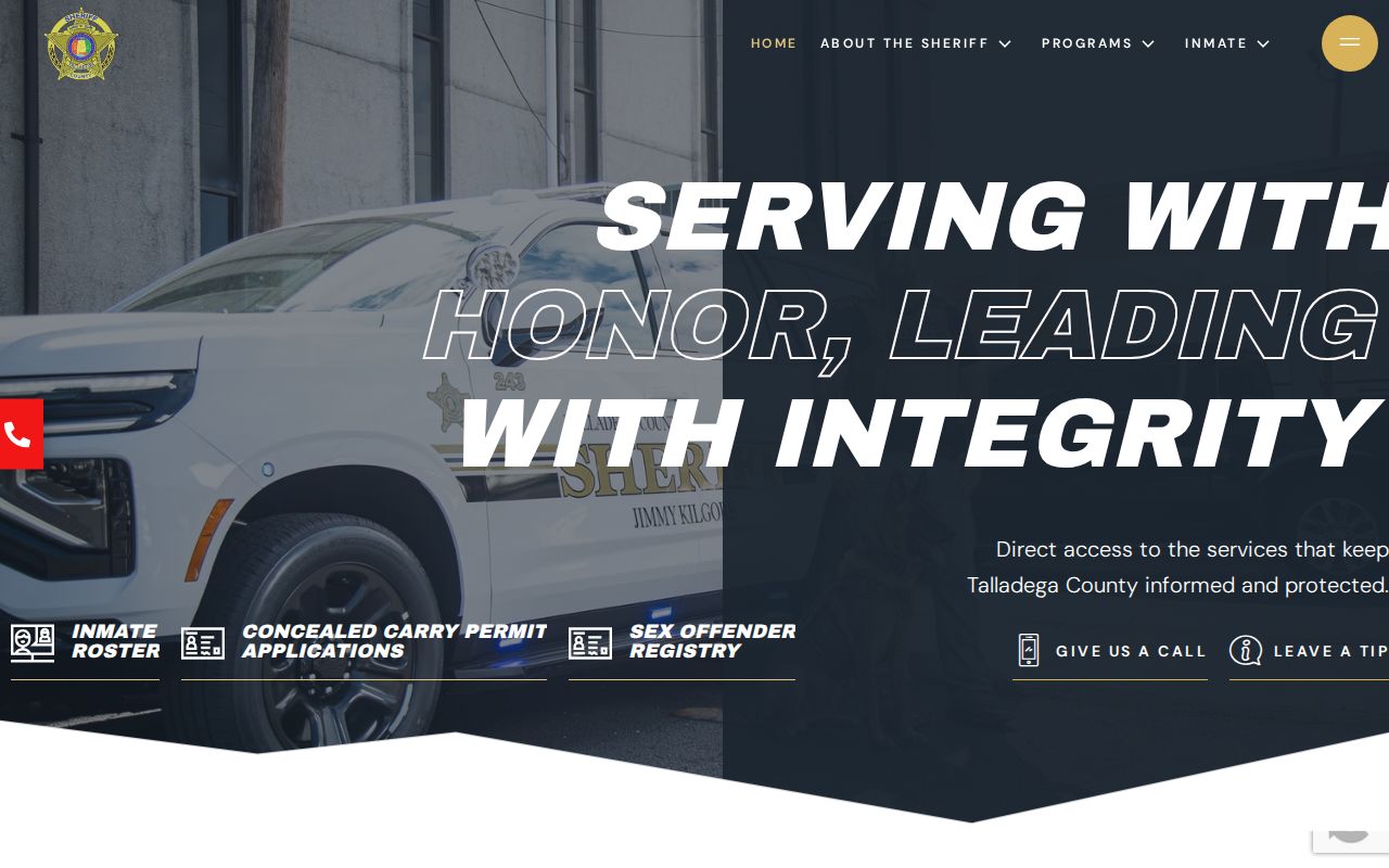 Talladega County criminal history sheriff official website