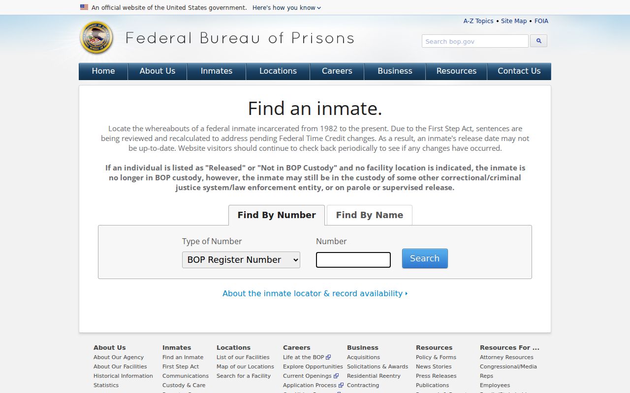 Talladega County criminal history federal inmate locator